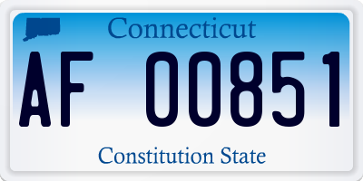 CT license plate AF00851