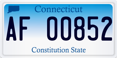 CT license plate AF00852