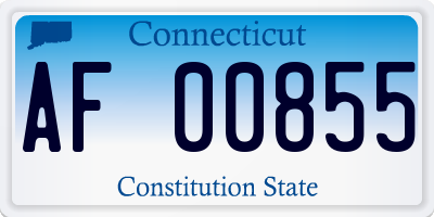 CT license plate AF00855