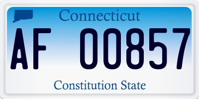 CT license plate AF00857
