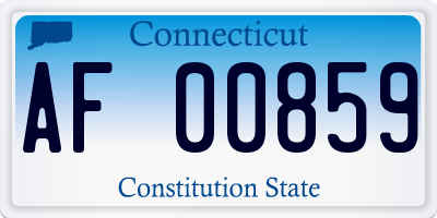 CT license plate AF00859