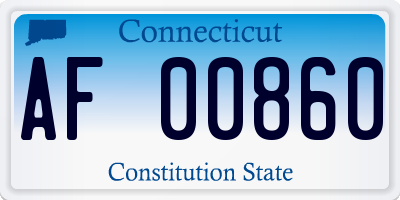 CT license plate AF00860