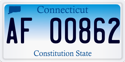 CT license plate AF00862