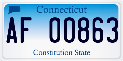 CT license plate AF00863