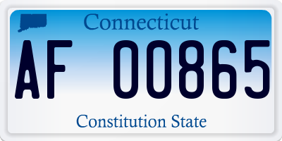 CT license plate AF00865