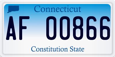 CT license plate AF00866