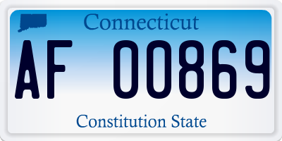CT license plate AF00869