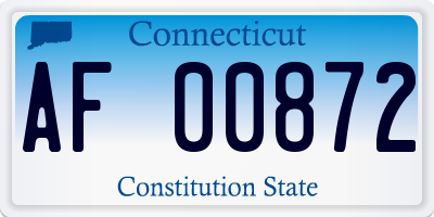 CT license plate AF00872