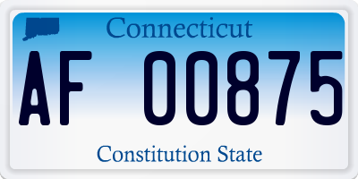 CT license plate AF00875