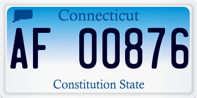 CT license plate AF00876