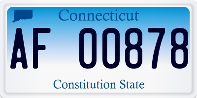 CT license plate AF00878