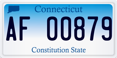 CT license plate AF00879