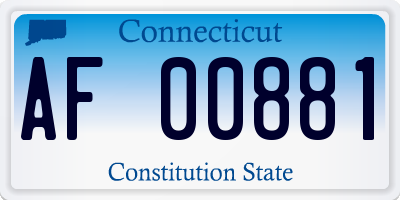CT license plate AF00881