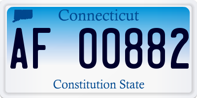 CT license plate AF00882