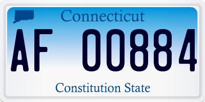 CT license plate AF00884