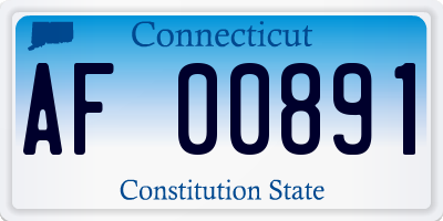 CT license plate AF00891