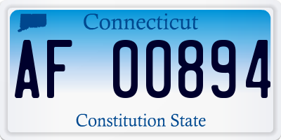 CT license plate AF00894