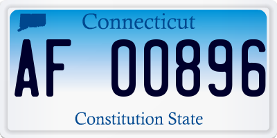 CT license plate AF00896