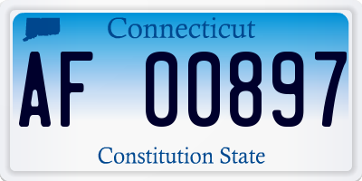 CT license plate AF00897