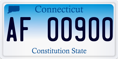 CT license plate AF00900