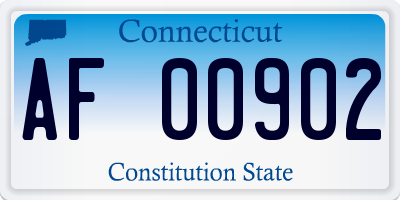 CT license plate AF00902
