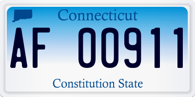 CT license plate AF00911