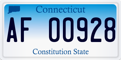 CT license plate AF00928