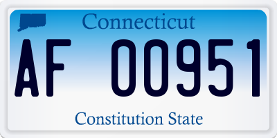CT license plate AF00951