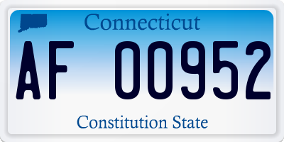 CT license plate AF00952