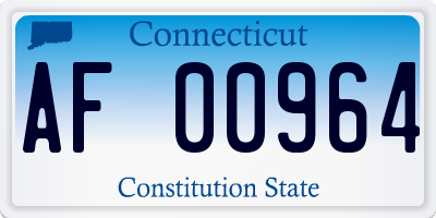 CT license plate AF00964