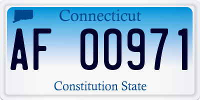 CT license plate AF00971