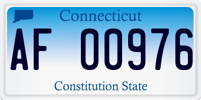 CT license plate AF00976