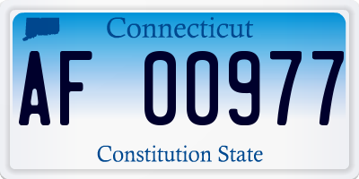 CT license plate AF00977