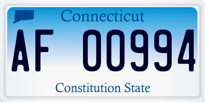 CT license plate AF00994