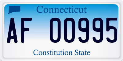 CT license plate AF00995