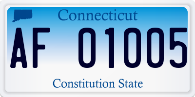 CT license plate AF01005