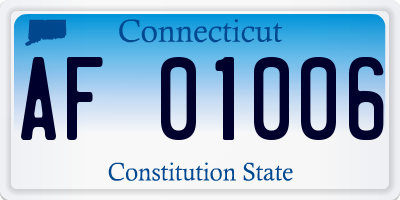 CT license plate AF01006