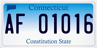 CT license plate AF01016