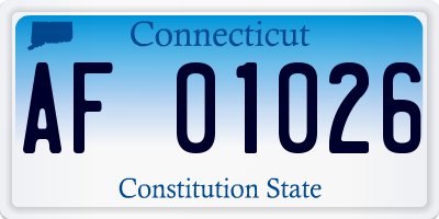 CT license plate AF01026