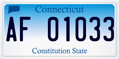 CT license plate AF01033