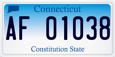 CT license plate AF01038