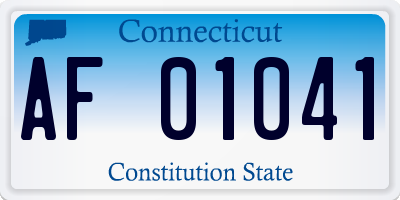 CT license plate AF01041