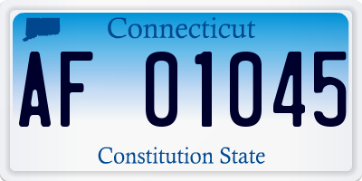 CT license plate AF01045