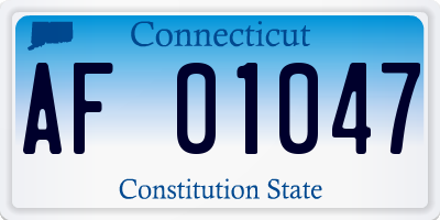 CT license plate AF01047