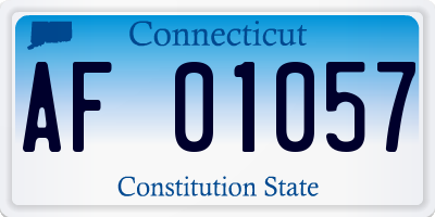 CT license plate AF01057