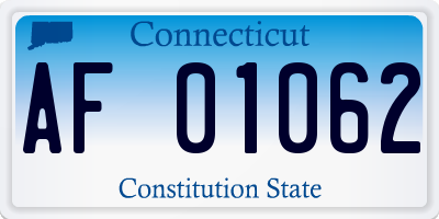 CT license plate AF01062