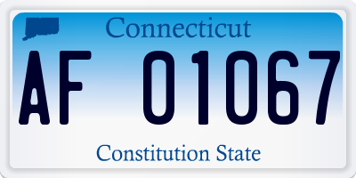 CT license plate AF01067