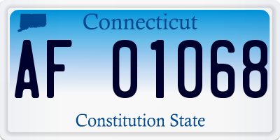 CT license plate AF01068