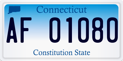 CT license plate AF01080