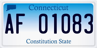 CT license plate AF01083